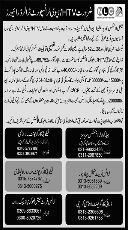 NLC HTV Driver Latest Jobs